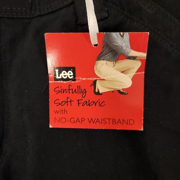 LEE‎ Sinfully Soft Pants Comfort Fit Straight Leg Black Womens Sz 6 Medium NEW - Picture 8 of 11